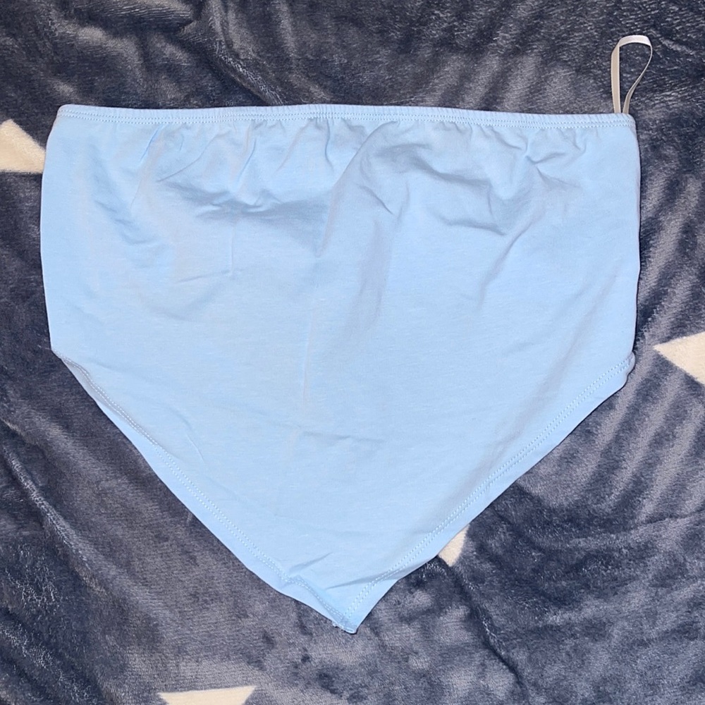 Blue cropped tube top